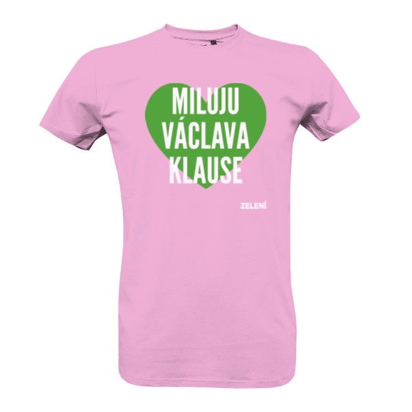 100% bio tričko Klaus – růžová, pánské