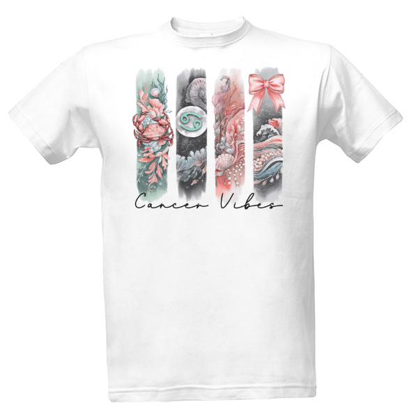 Tričko s potiskem Cancer Vibes (Rak)