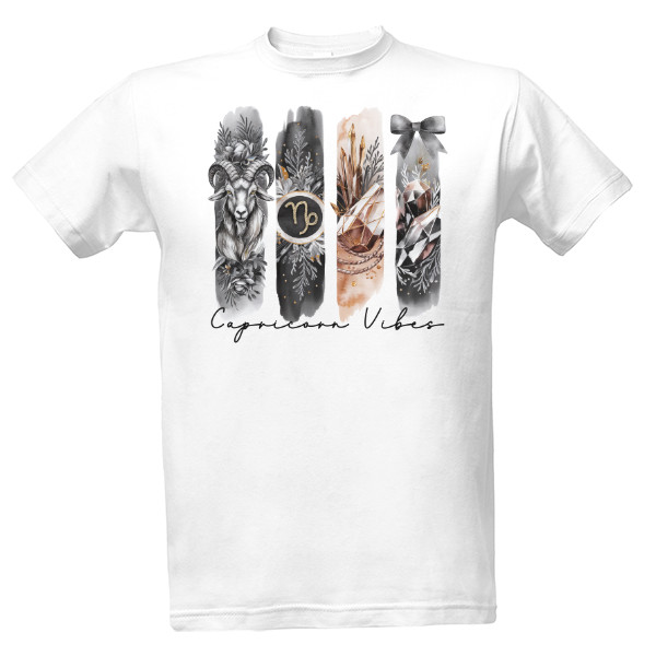 Tričko s potiskem Capricorn Vibes (Kozoroh)