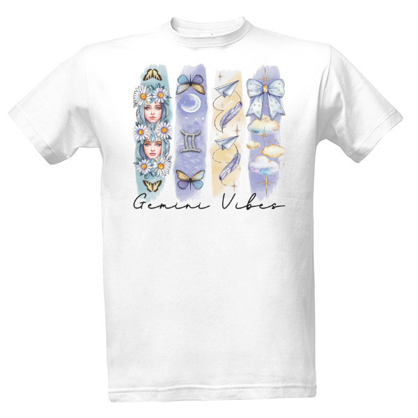 Tričko s potiskem Gemini Vibes (Blíženci)