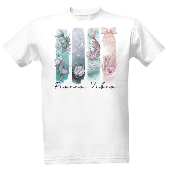 Tričko s potiskem Pisces Vibes (Ryby)
