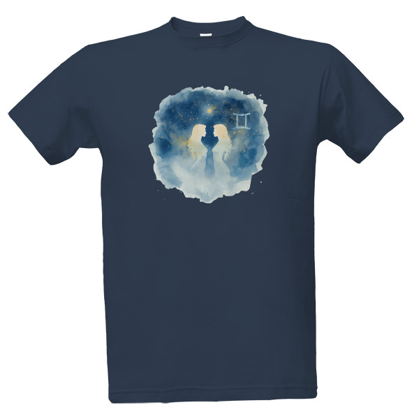 Tričko s potiskem Blíženci – Mystický Akvarel – Znamení Zvěrokruhu