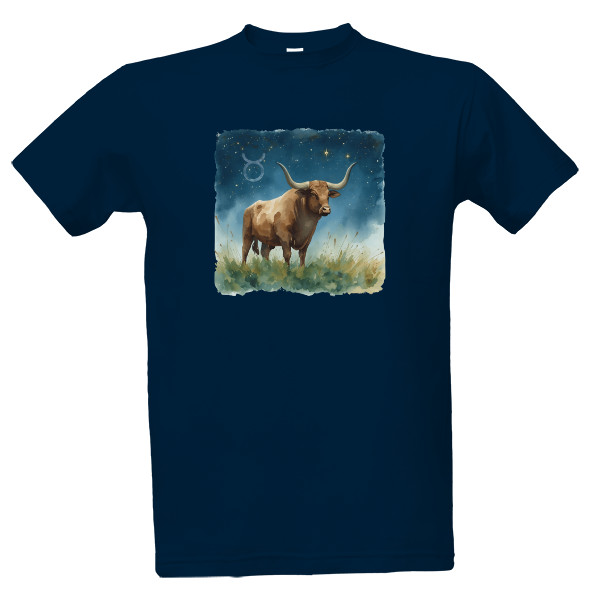 Tričko s potiskem Býk – Mystický Akvarel – Znamenie Zverokruhu