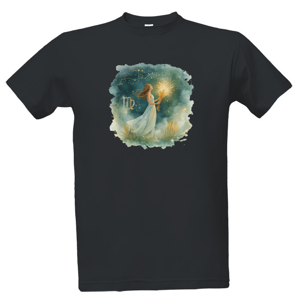 Tričko s potiskem Panna – Mystický Akvarel – Znamení Zvěrokruhu