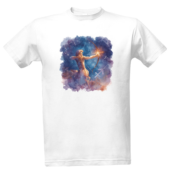 Tričko s potiskem Střelec – Mystický Akvarel – Znamení Zvěrokruhu