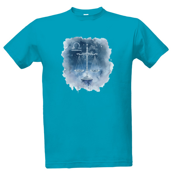 Tričko s potiskem Váhy – Mystický Akvarel – Znamení Zvěrokruhu