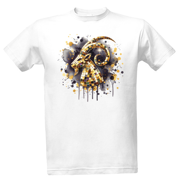 Tričko s potiskem Znamení Zvěrokruhu – Kozoroh – Moderní Design