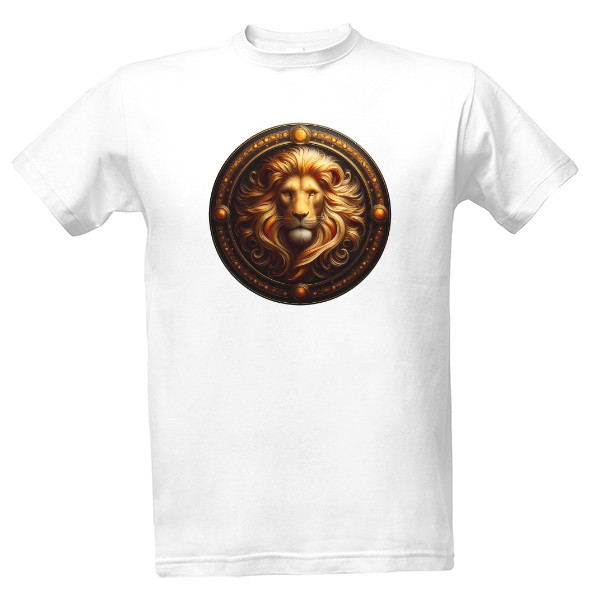 Tričko s potiskem Znamení Zvěrokruhu – Lev – Klasický Design