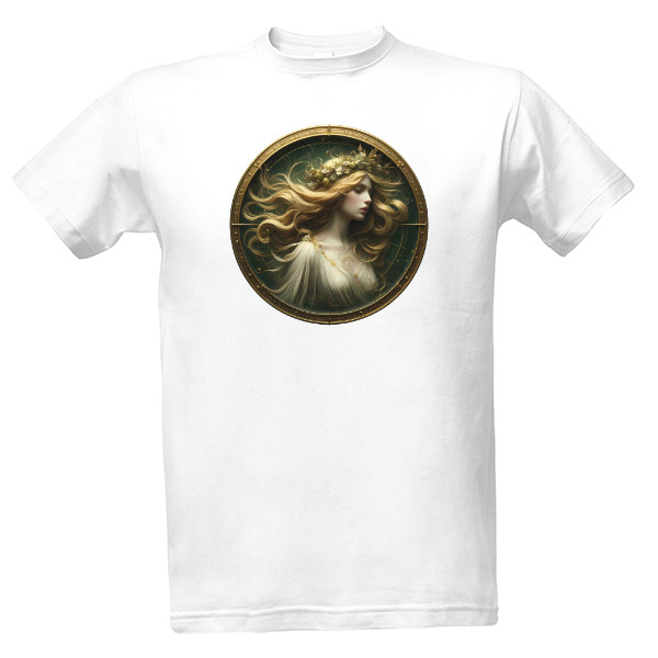 Tričko s potiskem Znamení Zvěrokruhu – Panna – Klasický Design