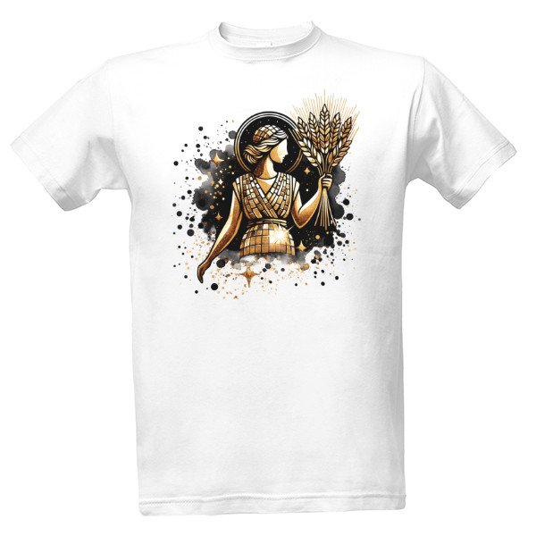 Tričko s potiskem Znamení Zvěrokruhu – Panna – Moderní Design