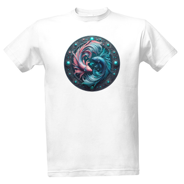 Tričko s potiskem Znamení Zvěrokruhu – Ryby – Klasický Design