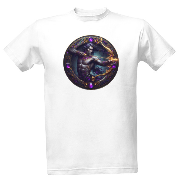 Tričko s potiskem Znamení Zvěrokruhu – Střelec – Klasický Design