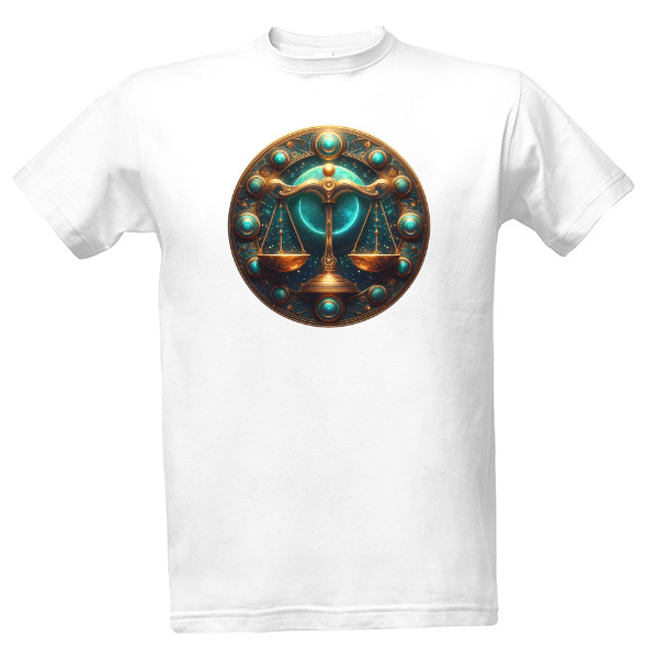 Tričko s potiskem Znamení Zvěrokruhu – Váhy – Klasický Design
